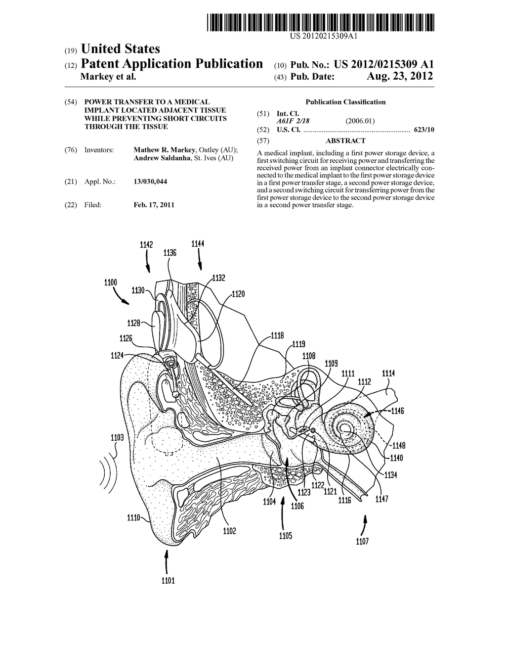 POWER TRANSFER TO A MEDICAL IMPLANT LOCATED ADJACENT TISSUE WHILE     PREVENTING SHORT CIRCUITS THROUGH THE TISSUE - diagram, schematic, and image 01