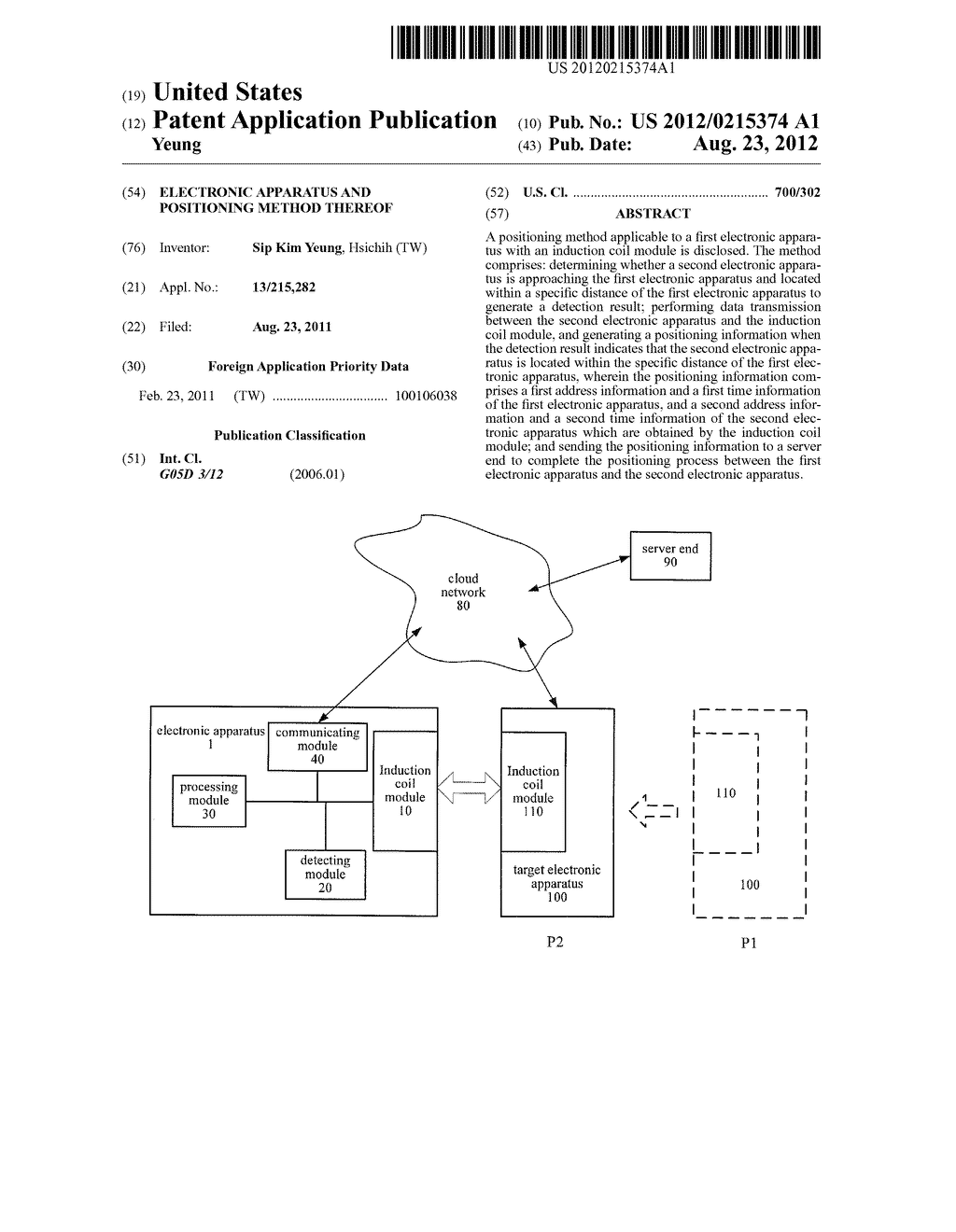 Electronic Apparatus and Positioning Method Thereof - diagram, schematic, and image 01