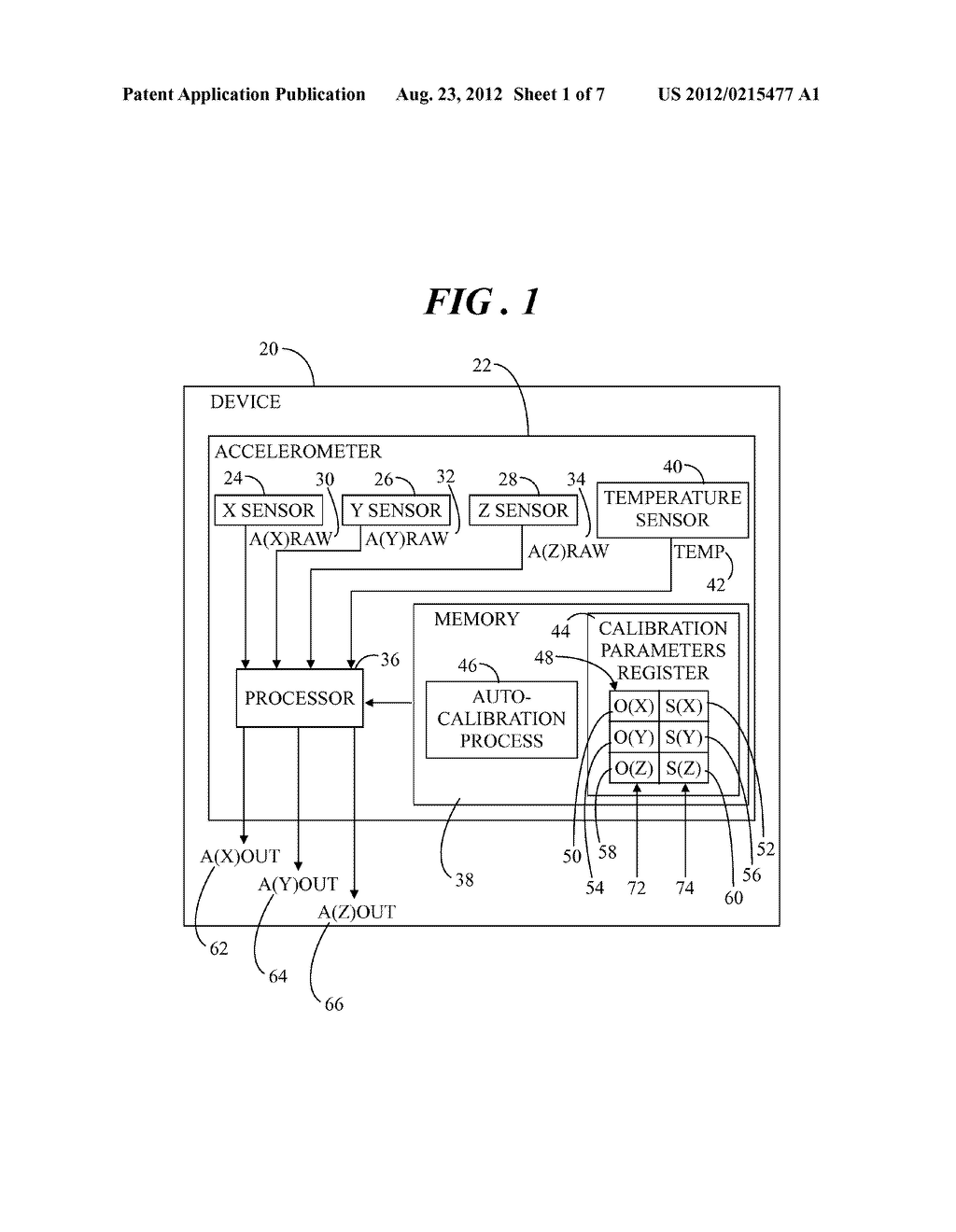 Accelerometer and Automatic Calibration of Same - diagram, schematic, and image 02