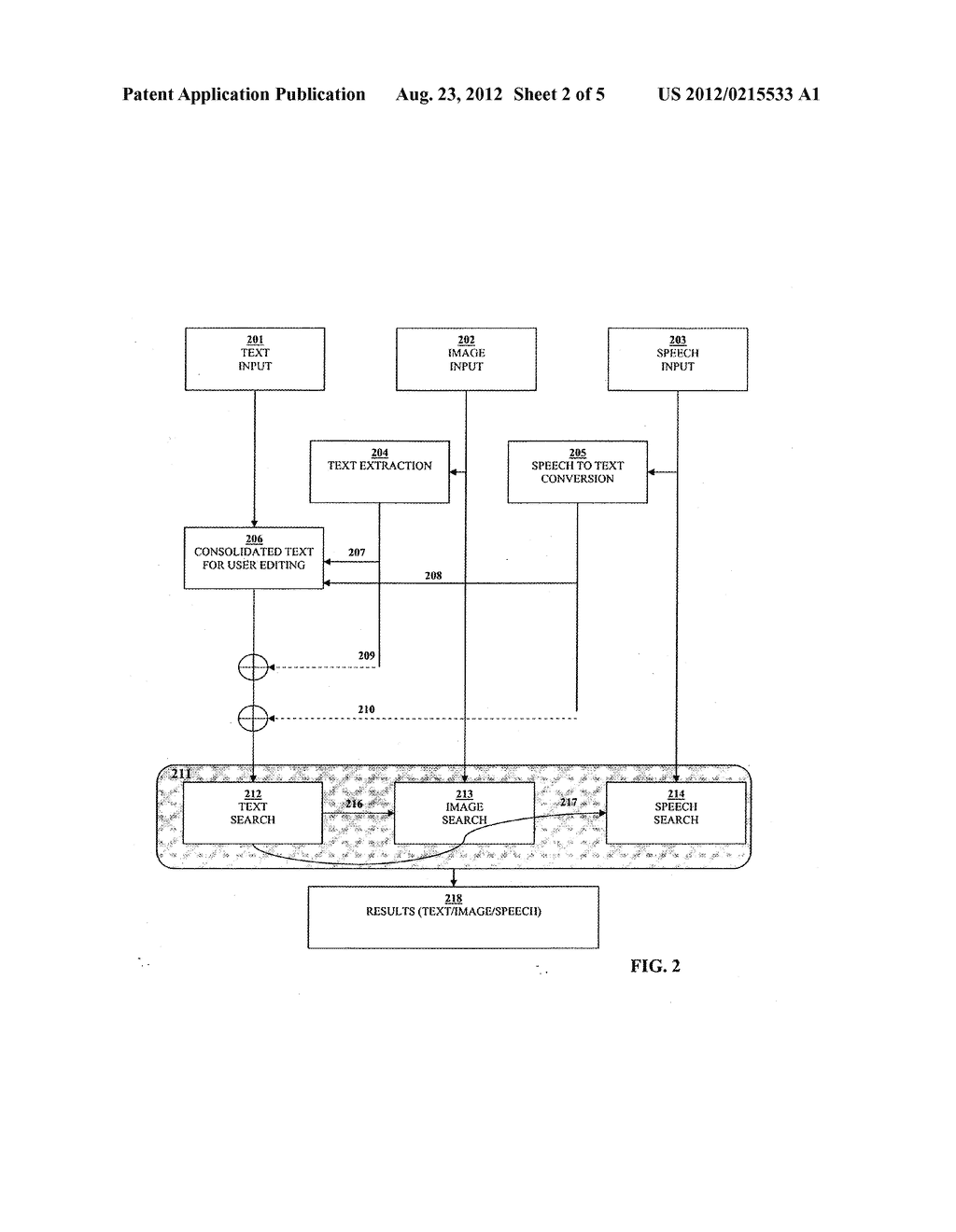 Method of and System for Error Correction in Multiple Input Modality     Search Engines - diagram, schematic, and image 03