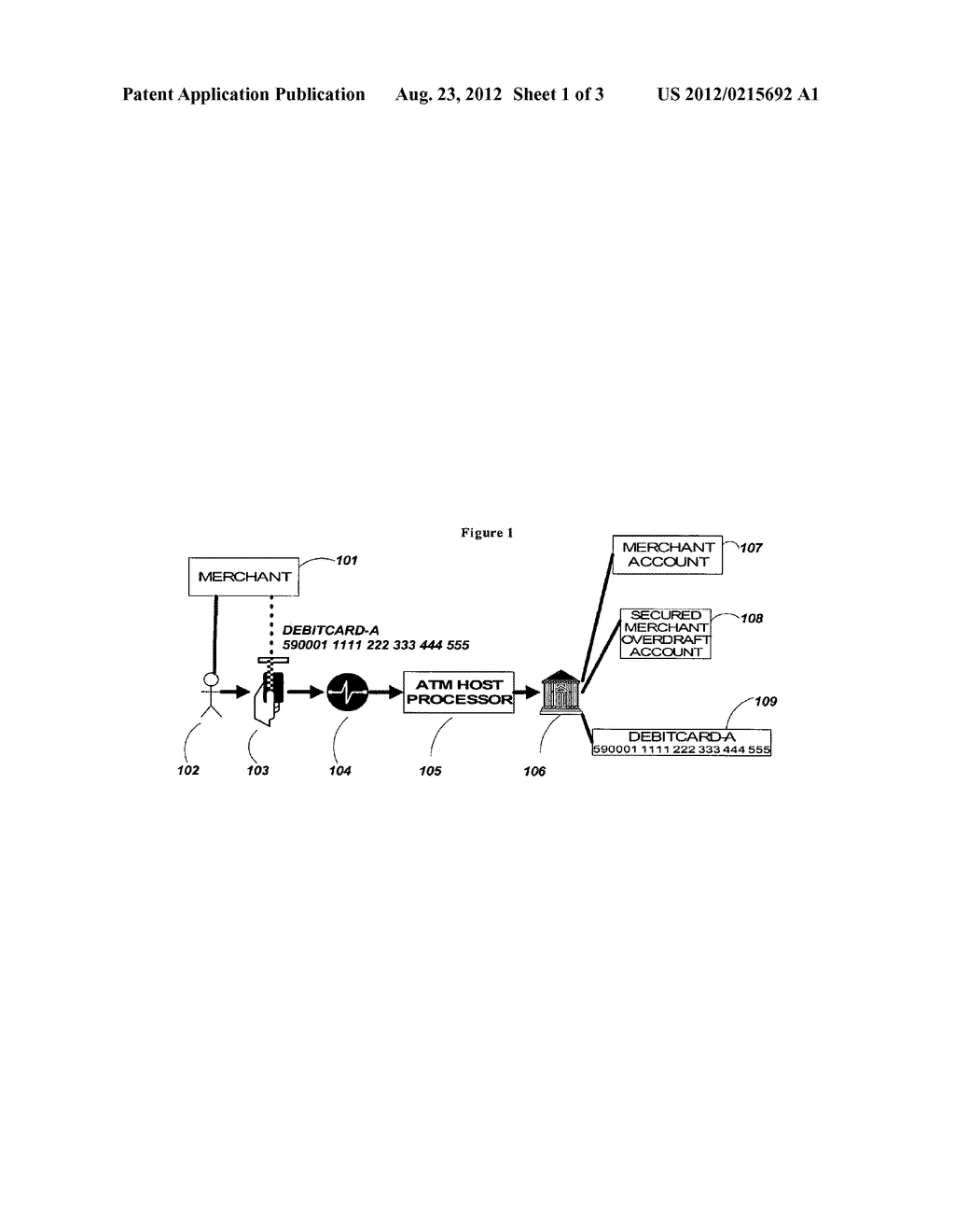 Method and Apparatus for Allowing Secured Overdrafts of Reloadable Debit     Card Accounts - diagram, schematic, and image 02