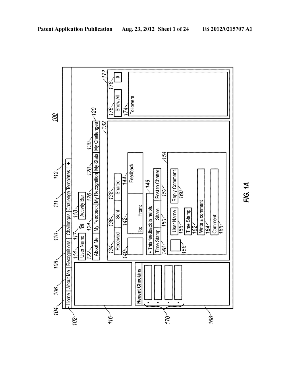 Methods And Systems For Providing A Recognition User Interface For An     Enterprise Social Network - diagram, schematic, and image 02