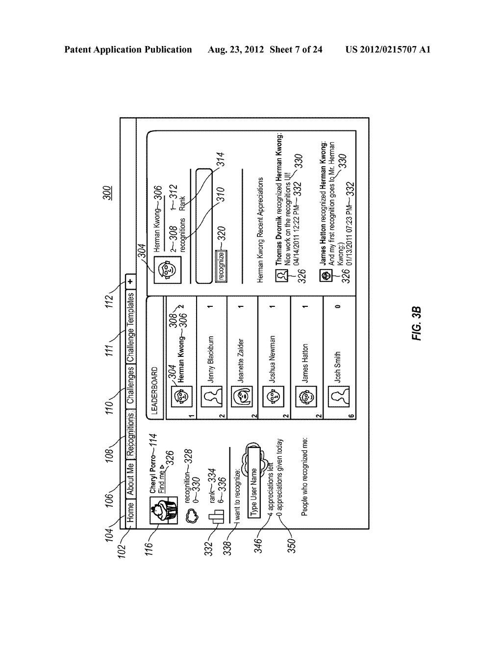 Methods And Systems For Providing A Recognition User Interface For An     Enterprise Social Network - diagram, schematic, and image 08