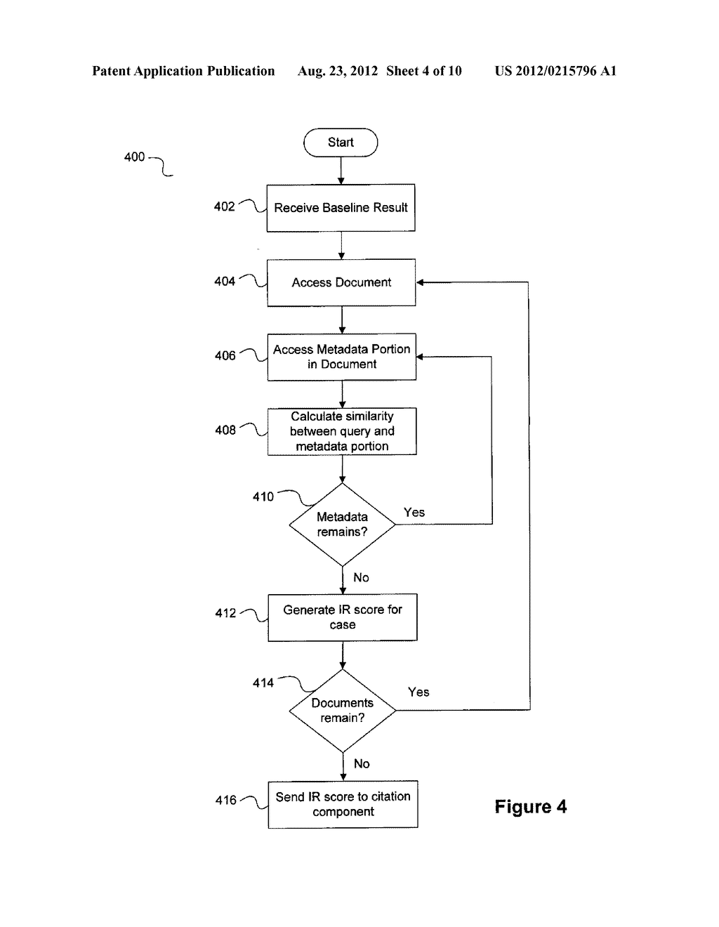 SYSTEM AND METHOD FOR RANKING SEARCH RESULTS WITHIN CITATION INTENSIVE     DOCUMENT COLLECTIONS - diagram, schematic, and image 05