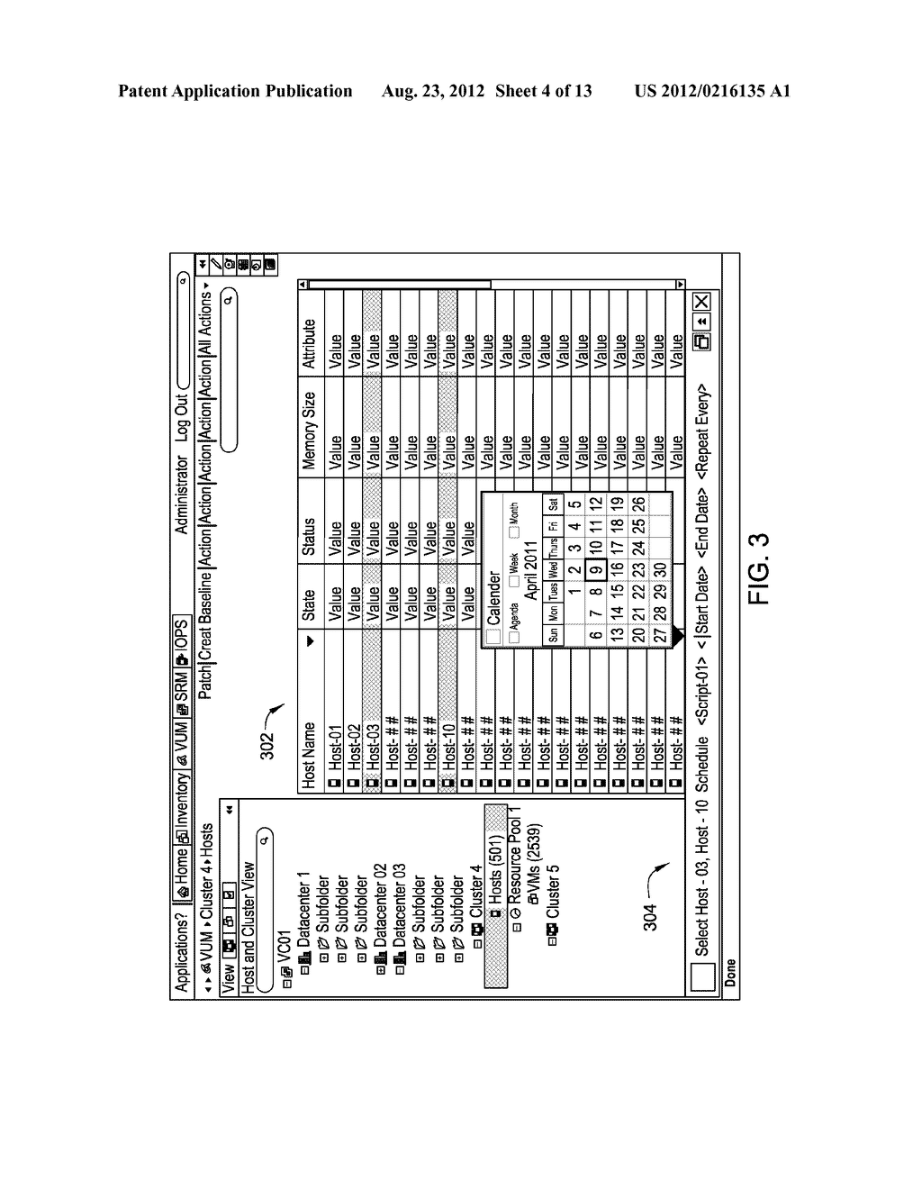 USER INTERFACE FOR MANAGING A VIRTUALIZED COMPUTING ENVIRONMENT - diagram, schematic, and image 05