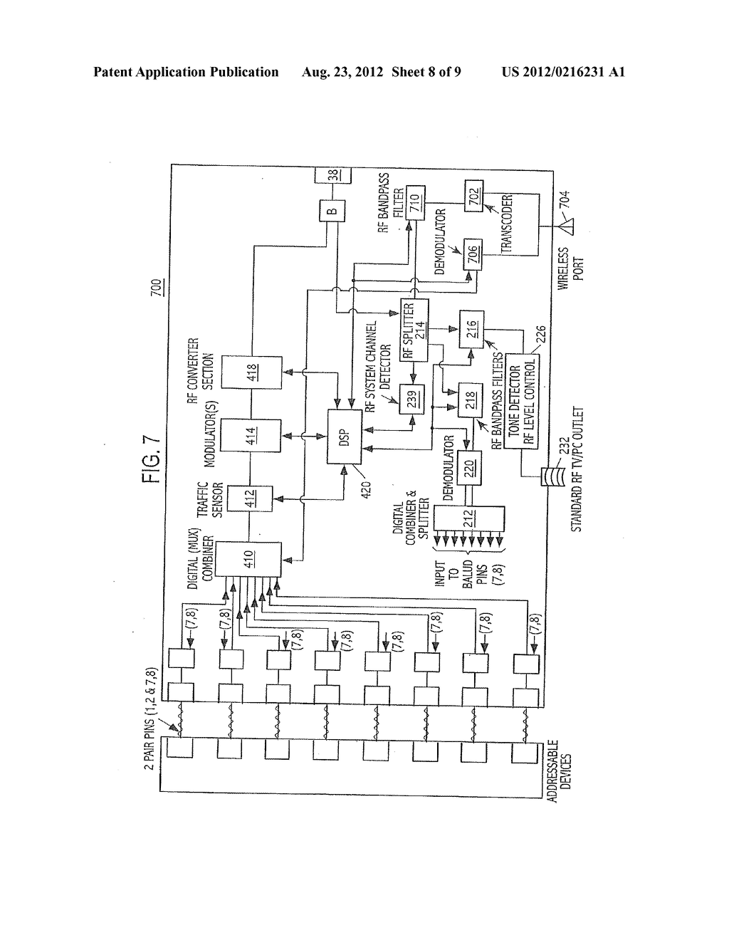 INTELLIGENT DEVICE SYSTEM AND METHOD FOR DISTRIBUTION OF DIGITAL SIGNALS     ON A WIDEBAND SIGNAL DISTRIBUTION SYSTEM - diagram, schematic, and image 09