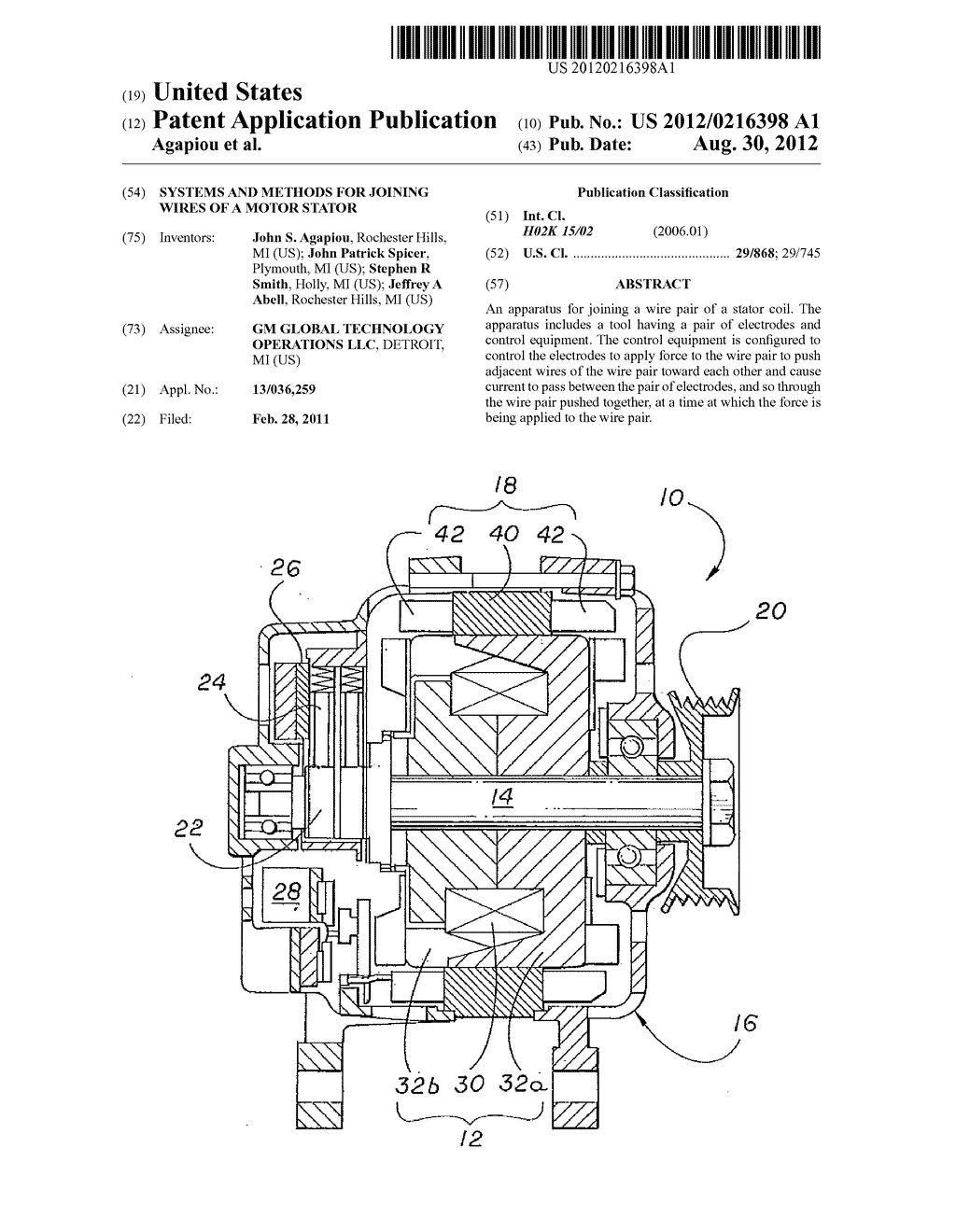 Systems and Methods for Joining Wires of a Motor Stator - diagram, schematic, and image 01