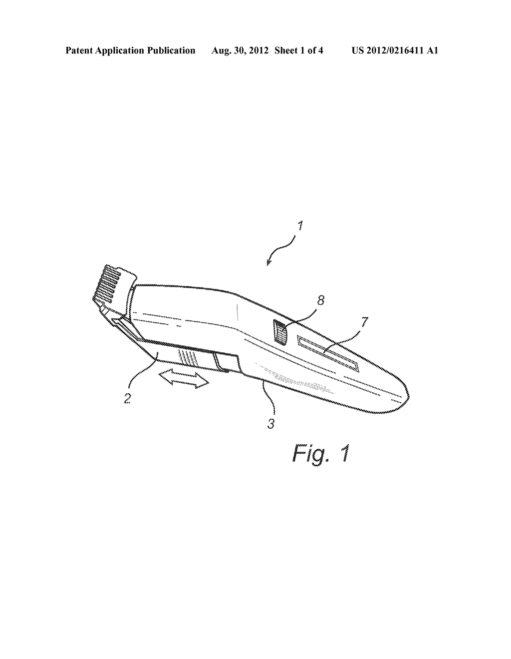 HAIR CUTTING DEVICE WITH COMB UNIT RECOGNITION - diagram, schematic, and image 02