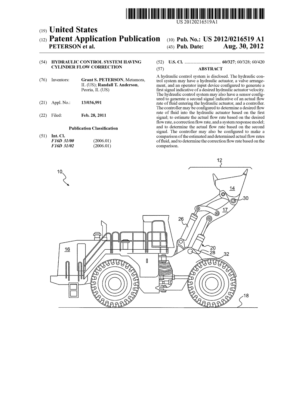 HYDRAULIC CONTROL SYSTEM HAVING CYLINDER FLOW CORRECTION - diagram, schematic, and image 01