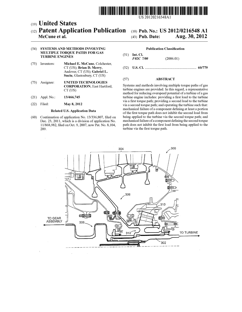 SYSTEMS AND METHODS INVOLVING MULTIPLE TORQUE PATHS FOR GAS TURBINE     ENGINES - diagram, schematic, and image 01