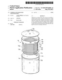 Cooking container with strainer-basket diagram and image