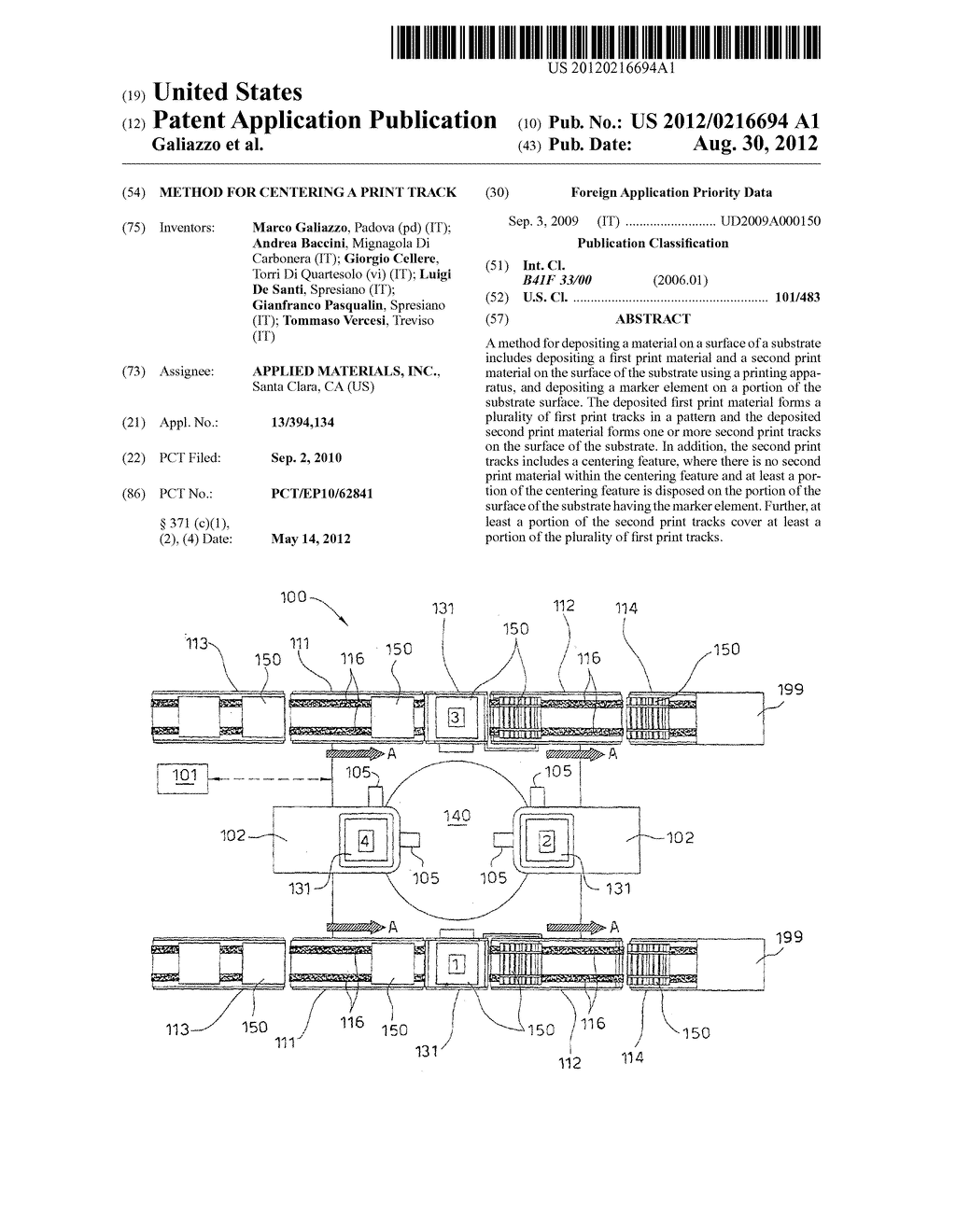 Method For Centering A Print Track - diagram, schematic, and image 01