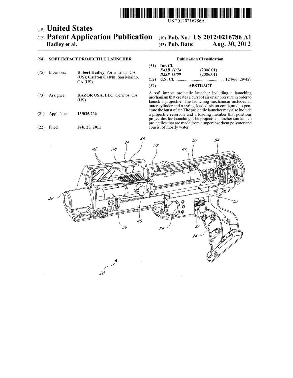 SOFT IMPACT PROJECTILE LAUNCHER - diagram, schematic, and image 01