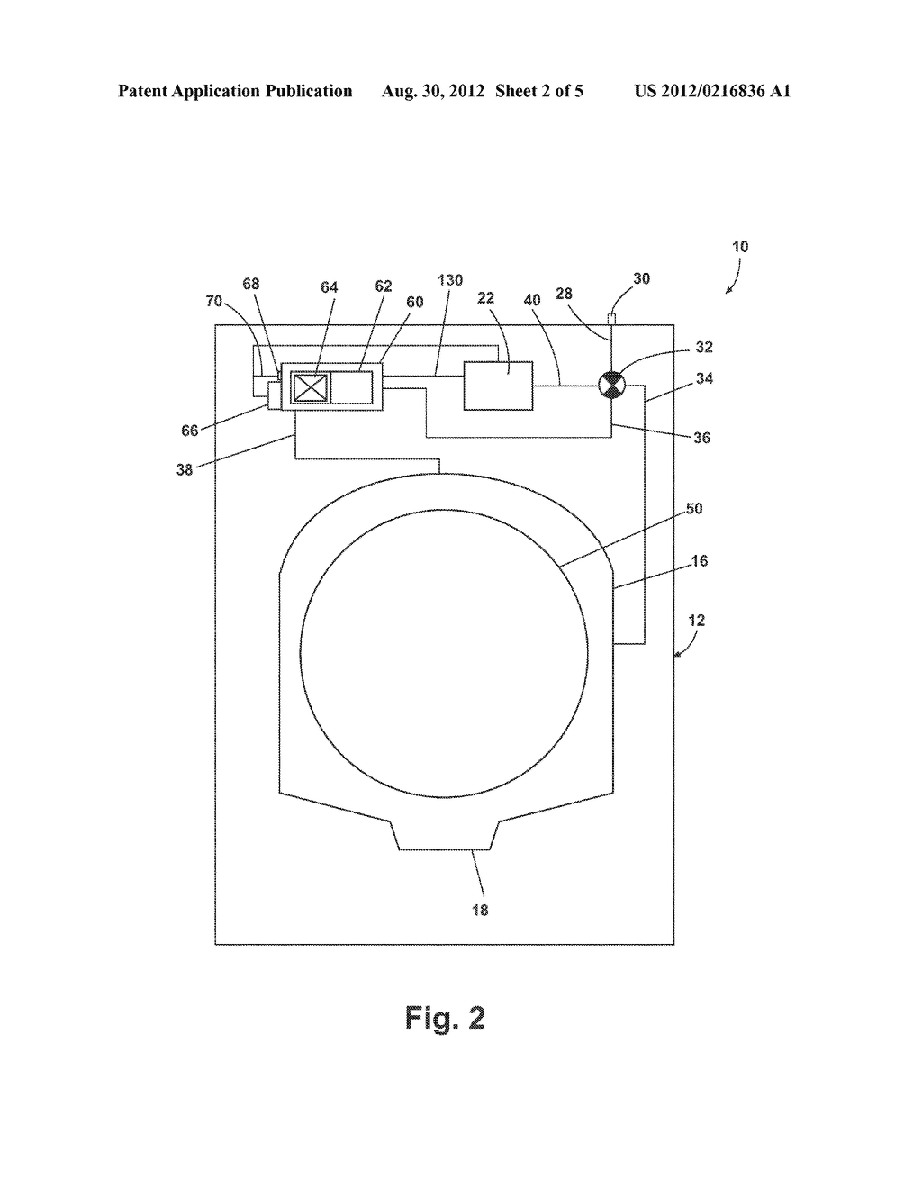 METHOD FOR AUTOMATICALLY FLUSHING A BULK DISPENSING SYSTEM IN A CLEANING     APPLIANCE - diagram, schematic, and image 03