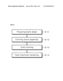 AUTOMOBILE PART MANUFACTURING METHOD USING QUENCHED STEEL SHEET diagram and image