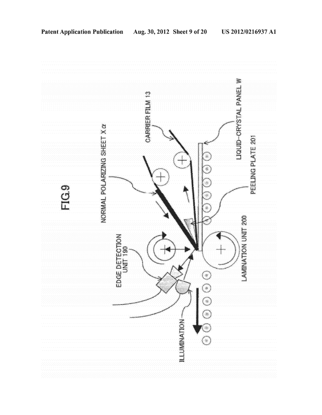 CONTINUOUS WEB OF OPTICAL FILM LAMINATE WITH PREDEFINED SLIT LINES, AND     METHOD AND SYSTEM FOR MANUFACTURING THE SAME - diagram, schematic, and image 10