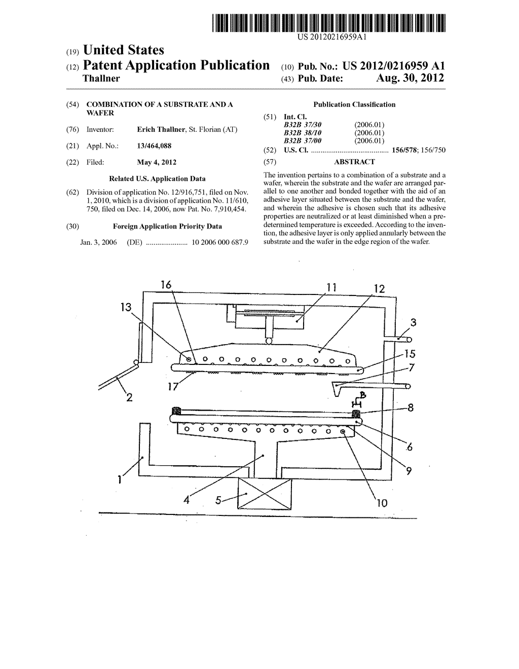 COMBINATION OF A SUBSTRATE AND A WAFER - diagram, schematic, and image 01