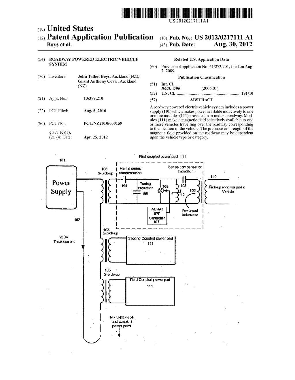 ROADWAY POWERED ELECTRIC VEHICLE SYSTEM - diagram, schematic, and image 01