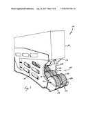 Product Dispensing Container and System with Pivoting Panel diagram and image