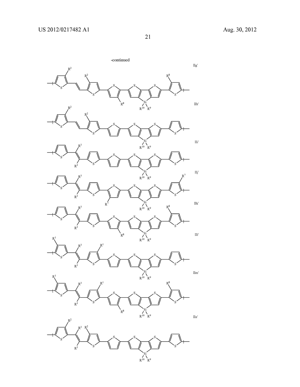 SEMICONDUCTOR MATERIALS PREPARED FROM DITHIENYLVINYLENE COPOLYMERS - diagram, schematic, and image 30