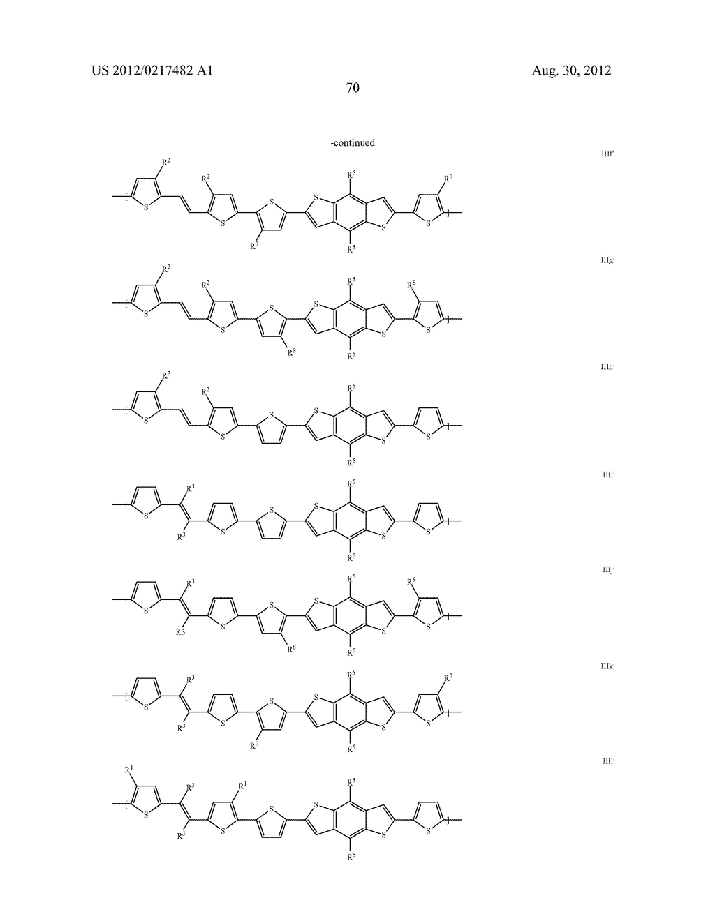 SEMICONDUCTOR MATERIALS PREPARED FROM DITHIENYLVINYLENE COPOLYMERS - diagram, schematic, and image 79