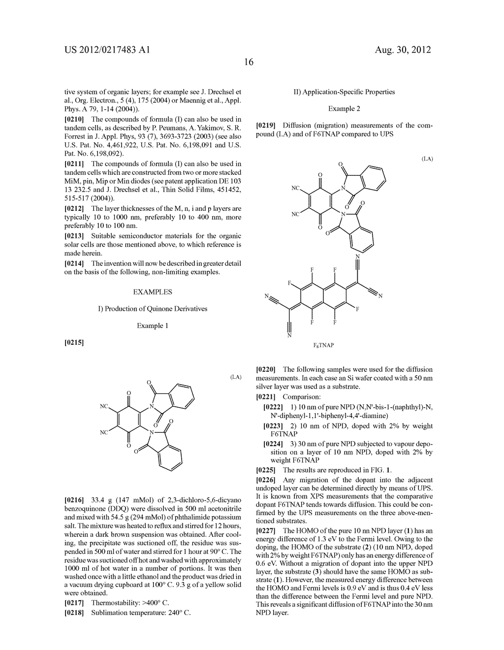 Quinone Compounds as Dopants in Organic Electronics - diagram, schematic, and image 18