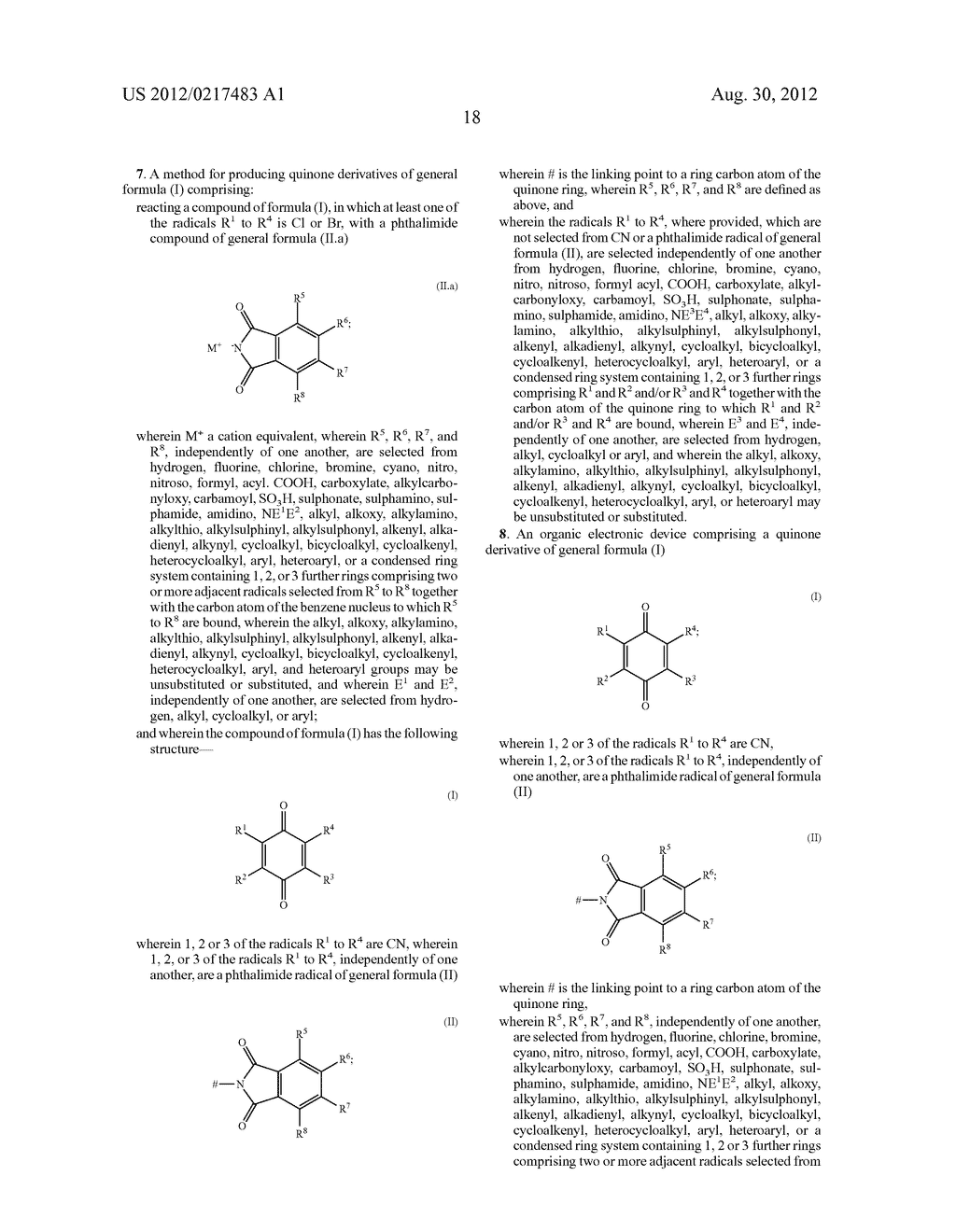 Quinone Compounds as Dopants in Organic Electronics - diagram, schematic, and image 20