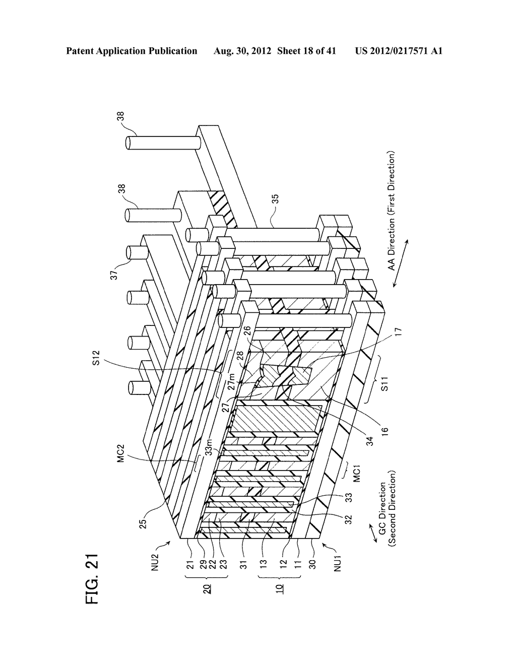 NONVOLATILE SEMICONDUCTOR MEMORY DEVICE AND METHOD FOR MANUFACTURING SAME - diagram, schematic, and image 19