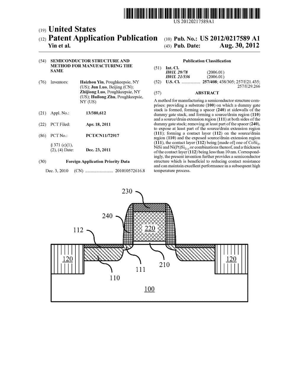 Semiconductor structure and method for manufacturing the same - diagram, schematic, and image 01