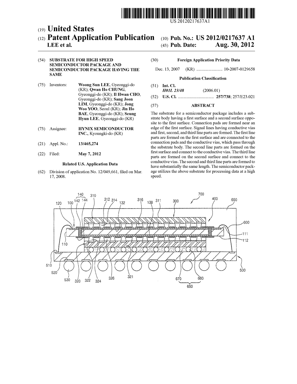 SUBSTRATE FOR HIGH SPEED SEMICONDUCTOR PACKAGE AND SEMICONDUCTOR PACKAGE     HAVING THE SAME - diagram, schematic, and image 01