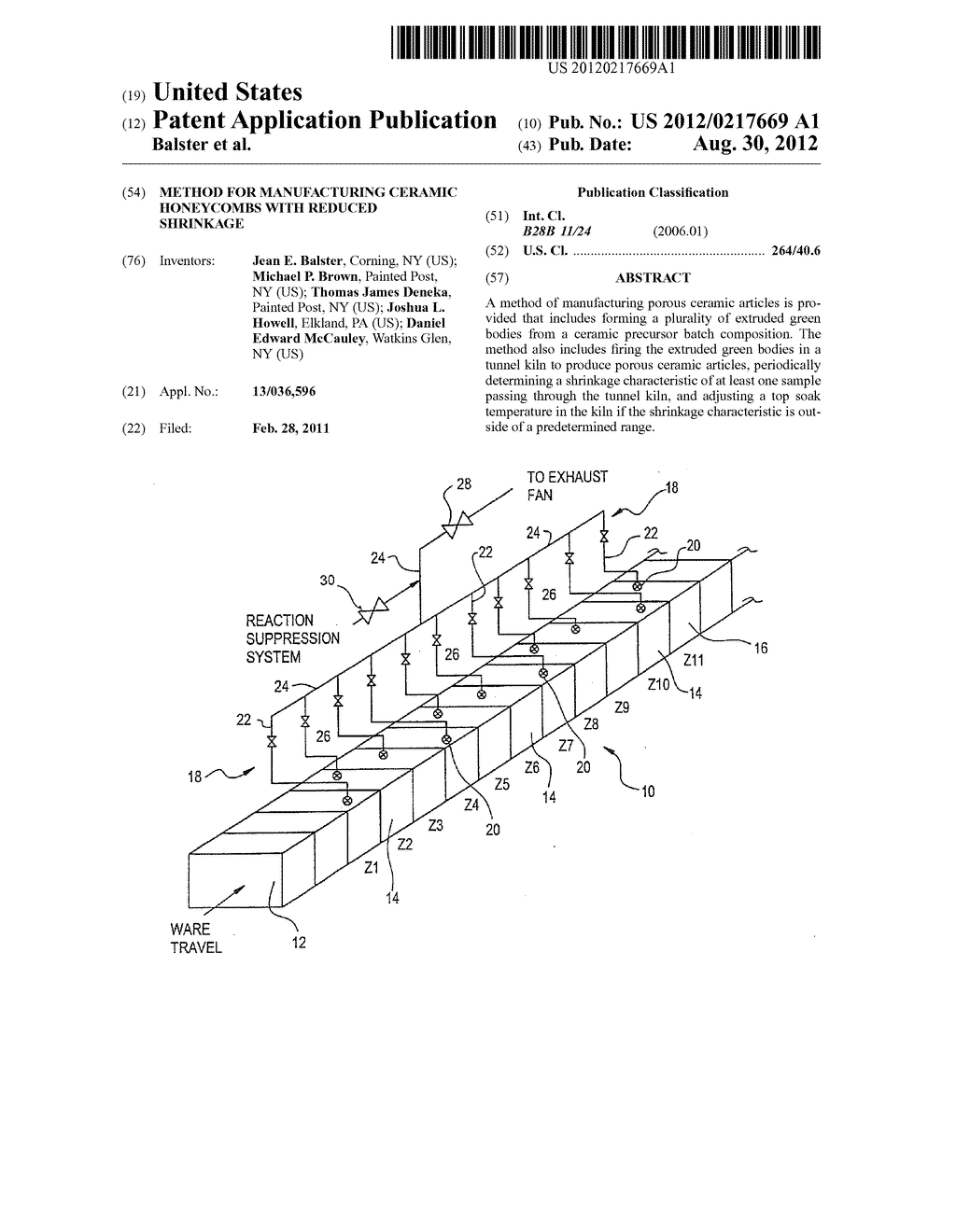 Method for Manufacturing Ceramic Honeycombs with Reduced Shrinkage - diagram, schematic, and image 01