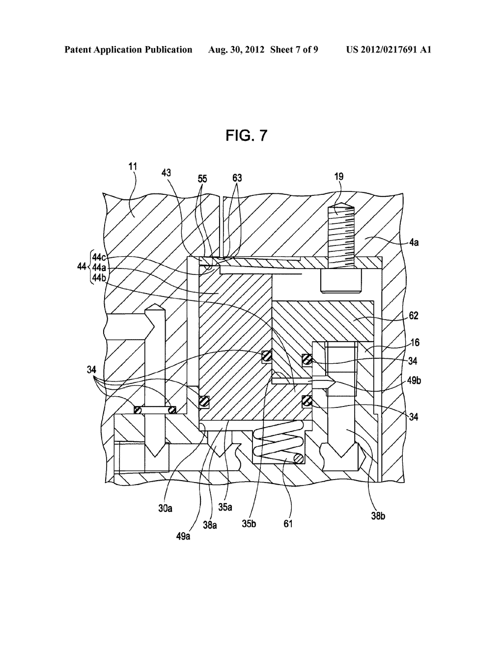 CLAMPING DEVICE IN MAIN SHAFT DRIVING DEVICE FOR MACHINE TOOL - diagram, schematic, and image 08