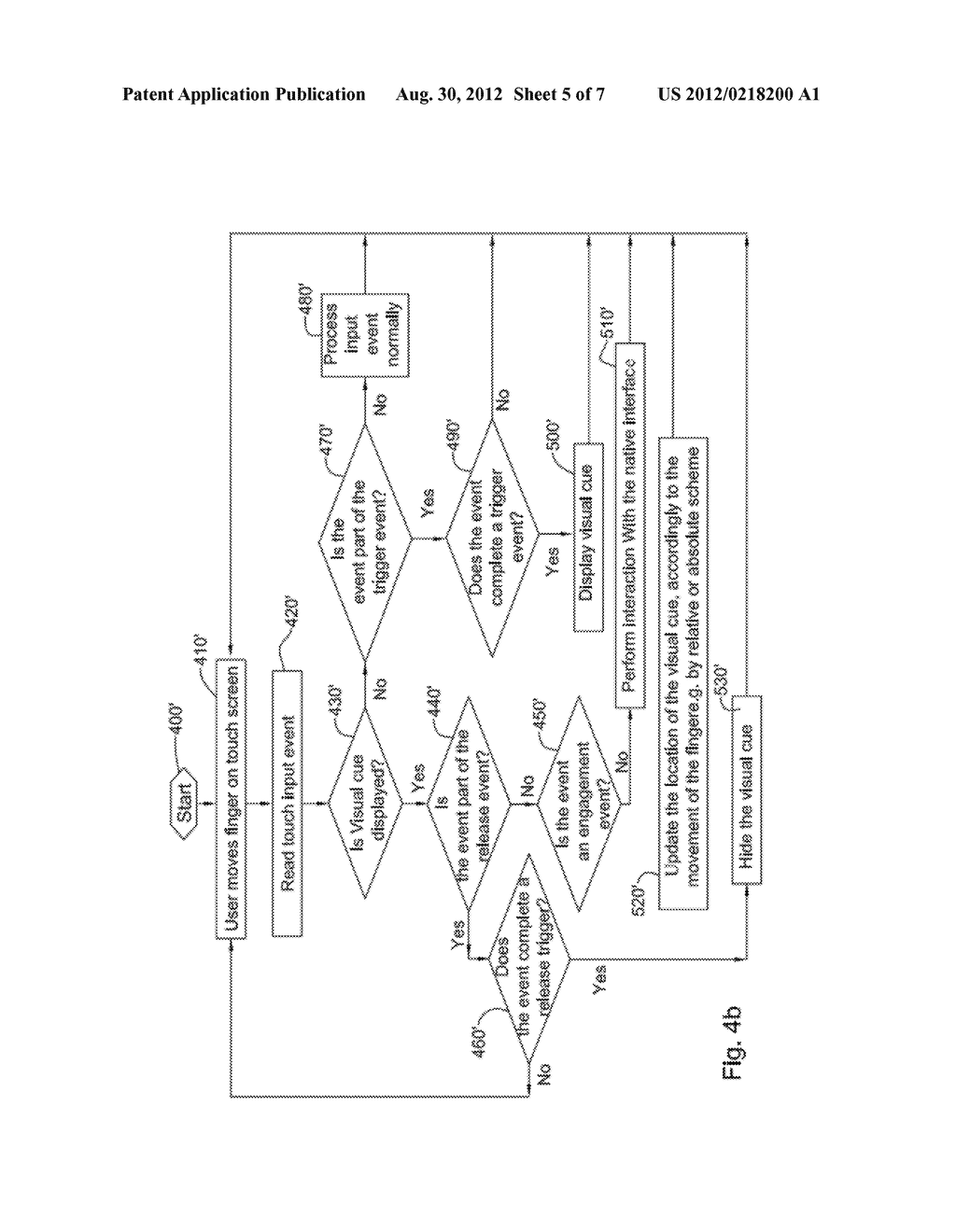 SYSTEM AND METHOD FOR GENERATING A REPRESENTATIVE COMPUTERIZED DISPLAY OF     A USER'S INTERACTIONS WITH A TOUCHSCREEN BASED HAND HELD DEVICE ON A     GAZED-AT SCREEN - diagram, schematic, and image 06