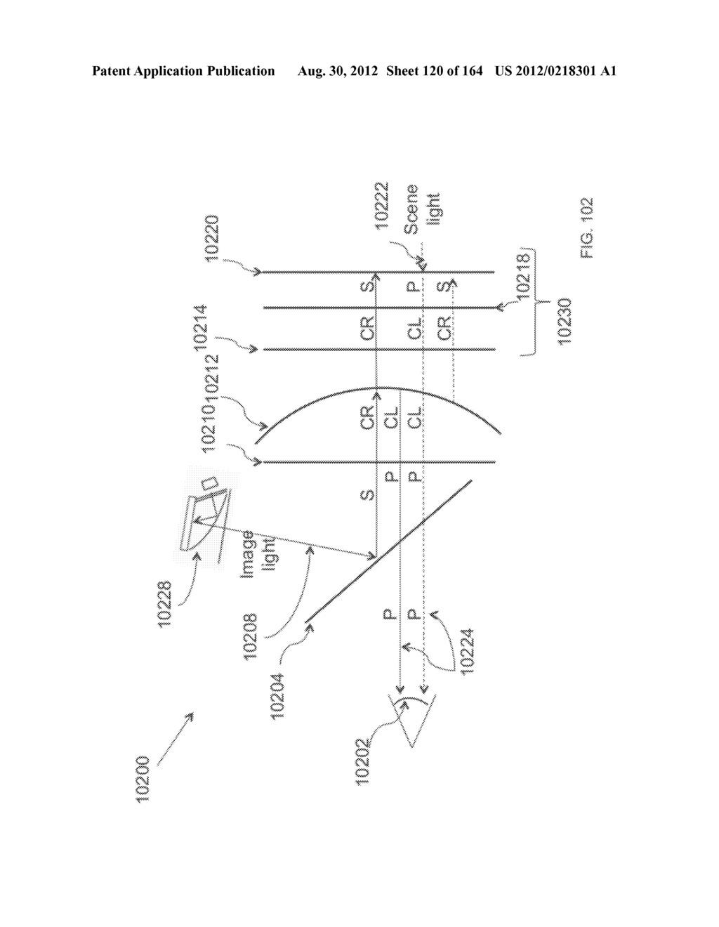 SEE-THROUGH DISPLAY WITH AN OPTICAL ASSEMBLY INCLUDING A WEDGE-SHAPED     ILLUMINATION SYSTEM - diagram, schematic, and image 121