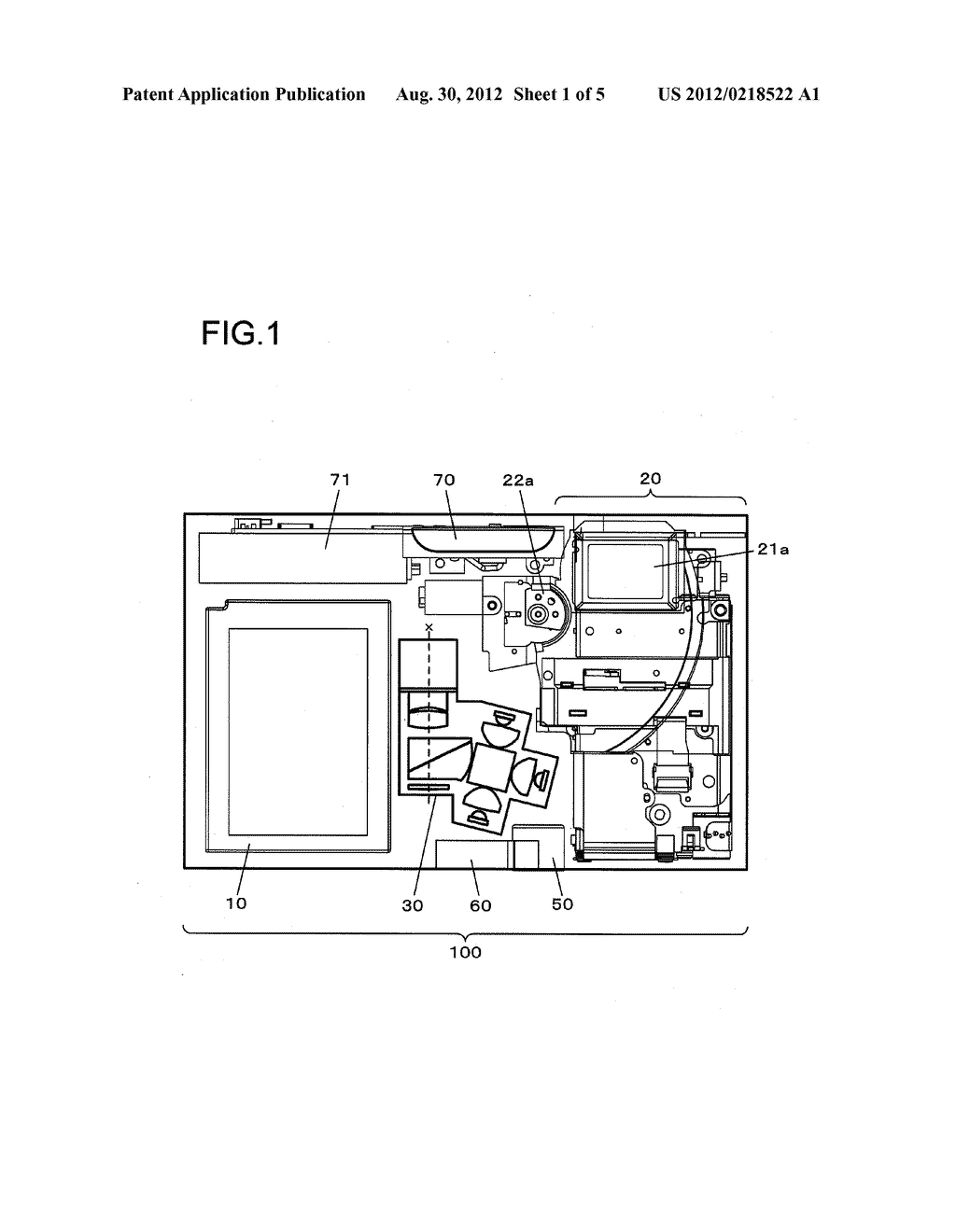PROJECTION DISPLAY DEVICE, PORTABLE ELECTRONIC APPARATUS AND DIGITAL     CAMERA - diagram, schematic, and image 02