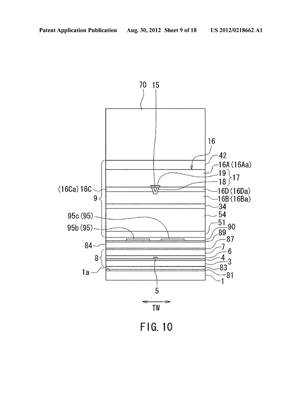 MAGNETIC HEAD FOR PERPENDICULAR MAGNETIC RECORDING THAT INCLUDES A SENSOR     FOR DETECTING CONTACT WITH A RECORDING MEDIUM - diagram, schematic, and image 10