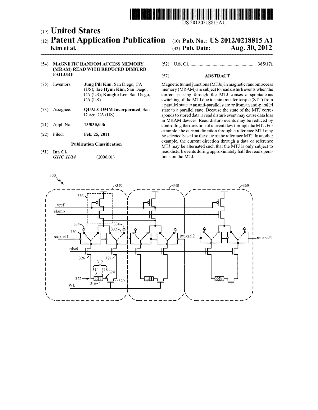 Magnetic Random Access Memory (MRAM) Read With Reduced Disburb Failure - diagram, schematic, and image 01