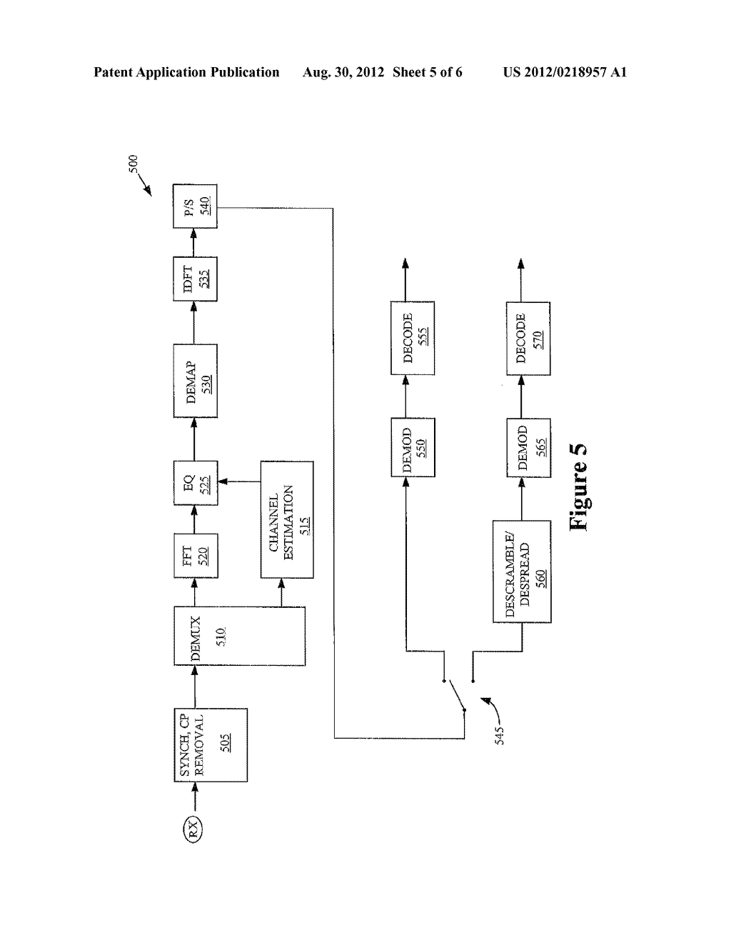 METHOD AND APPARATUS FOR MULTIPLEXING CODE DIVISION MULTIPLE ACCESS AND     SINGLE CARRIER FREQUENCY DIVISION MULTIPLE ACCESS TRANSMISSIONS - diagram, schematic, and image 06