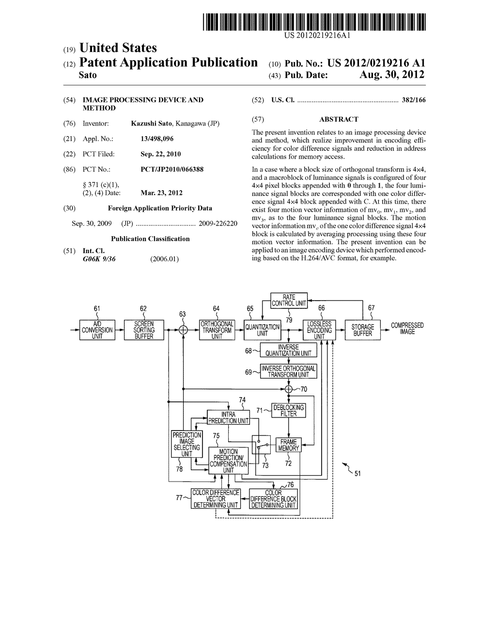 IMAGE PROCESSING DEVICE AND METHOD - diagram, schematic, and image 01