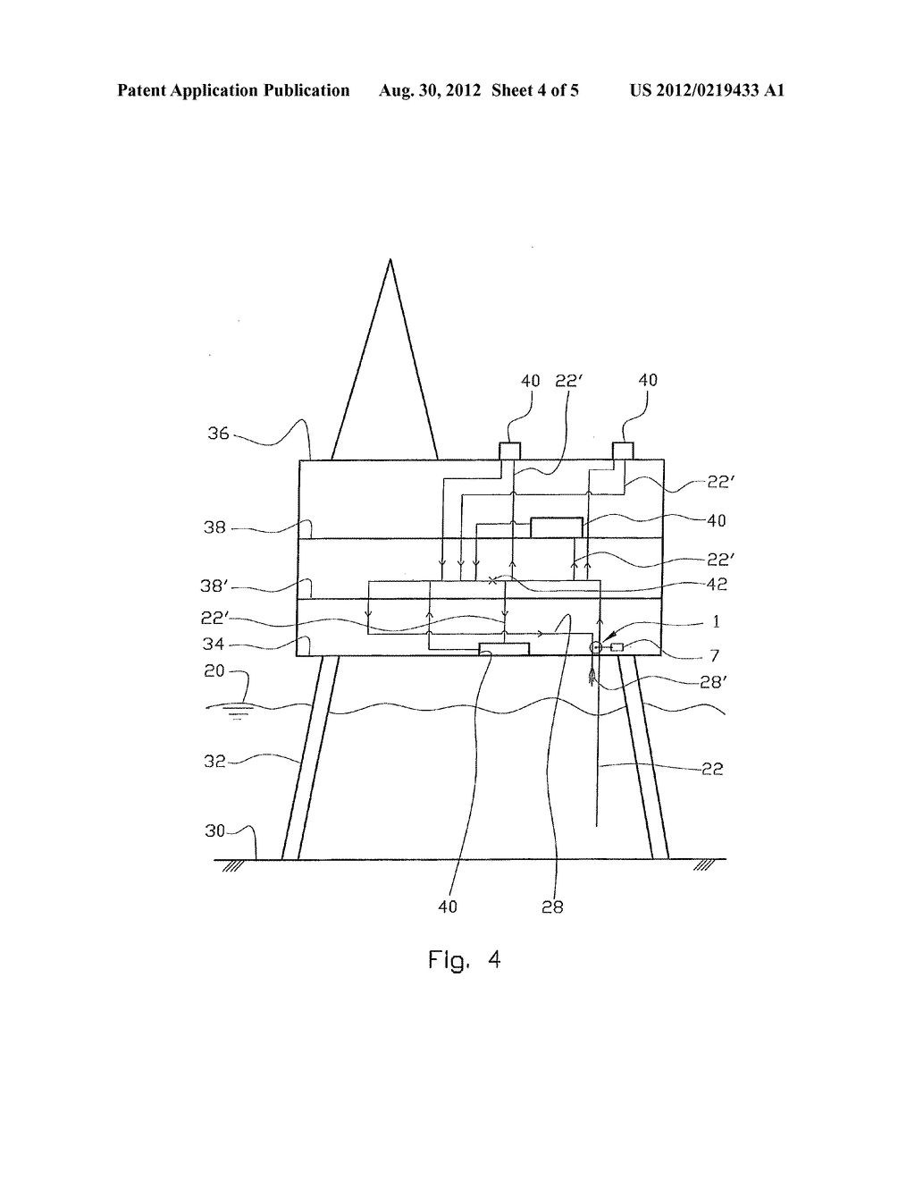Apparatus and Method for Facilitating a Hydrostatic Pressure Increase in a     Fluid Flowing in a Pipe - diagram, schematic, and image 05