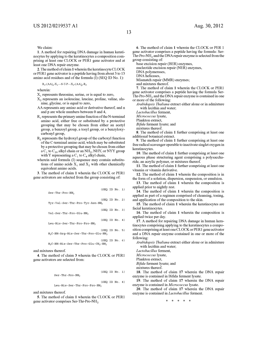 Method For Repairing DNA Damage In Keratinocytes - diagram, schematic, and image 17