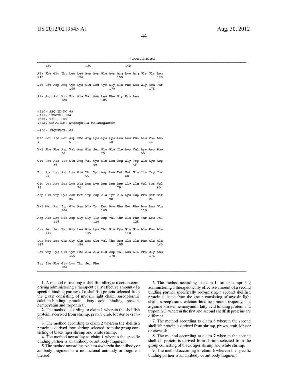 MATERIALS AND METHODS FOR DIAGNOSING AND TREATING SHELLFISH ALLERGY - diagram, schematic, and image 53