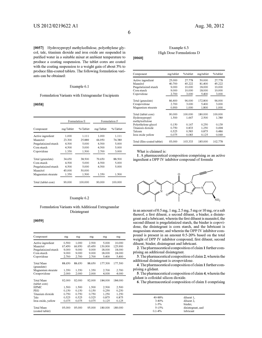 DPP IV INHIBITOR FORMULATIONS - diagram, schematic, and image 07