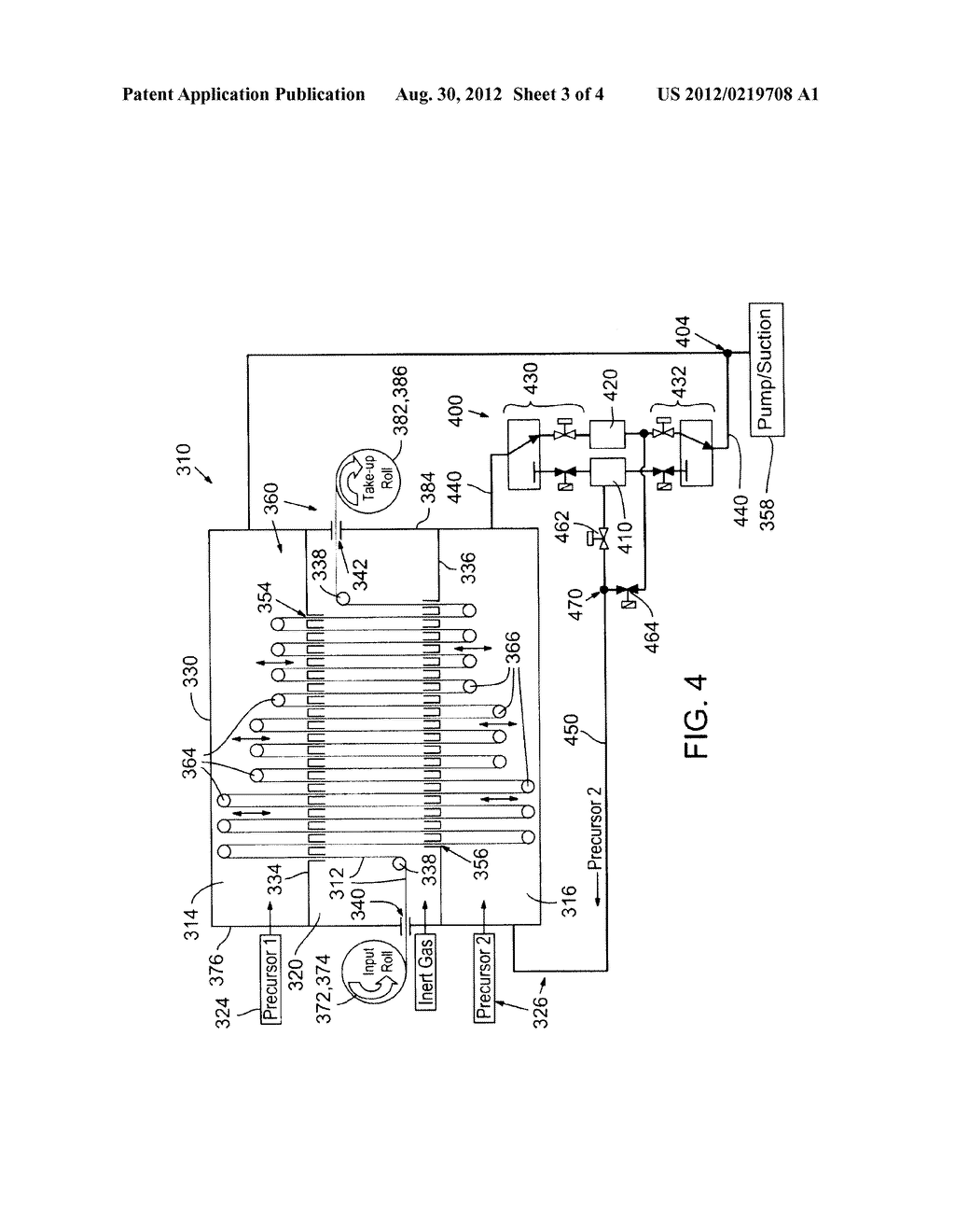 ATOMIC LAYER DEPOSITION METHOD UTILIZING MULTIPLE PRECURSOR ZONES FOR     COATING FLEXIBLE SUBSTRATES - diagram, schematic, and image 04