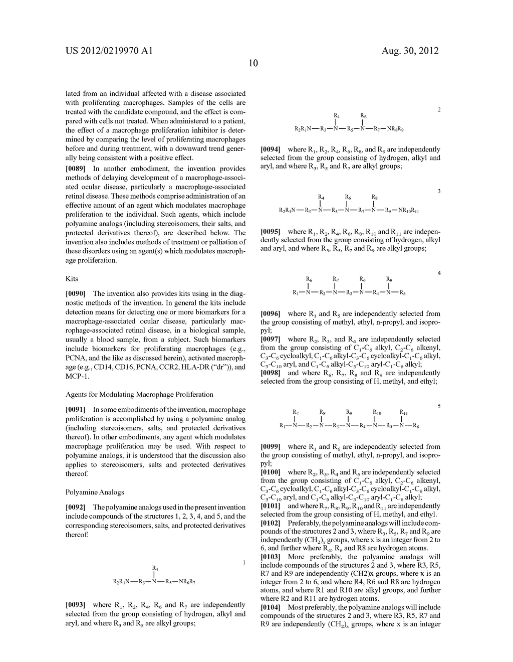 METHODS FOR MODULATING MACROPHAGE PROLIFERATION IN OCULAR DISEASE USING     POLYAMINE ANALOGS - diagram, schematic, and image 21