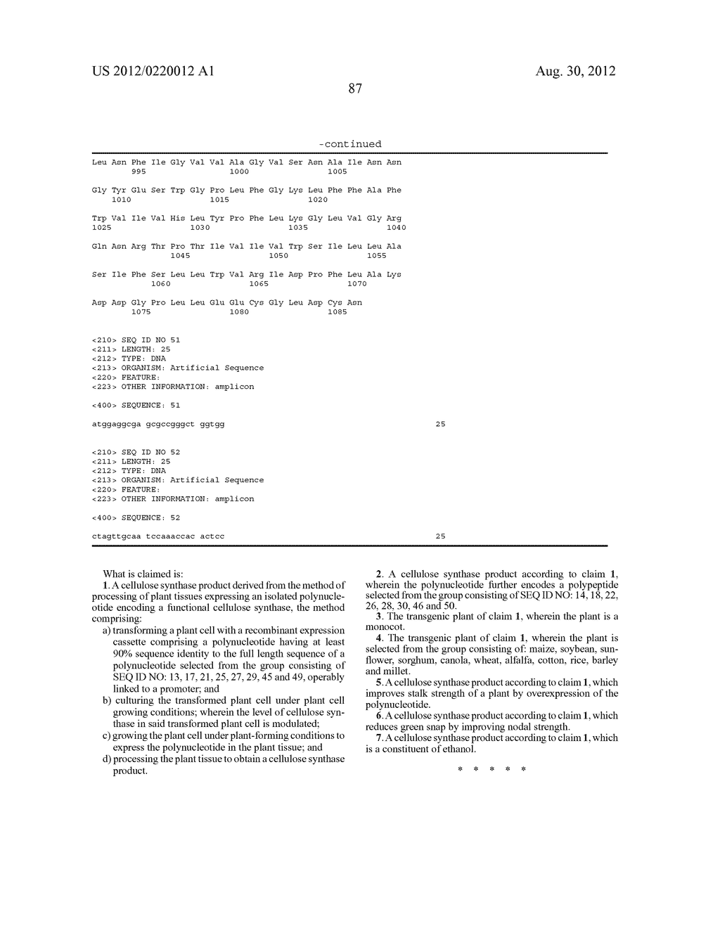 Maize Cellulose Synthases and Uses Thereof - diagram, schematic, and image 97