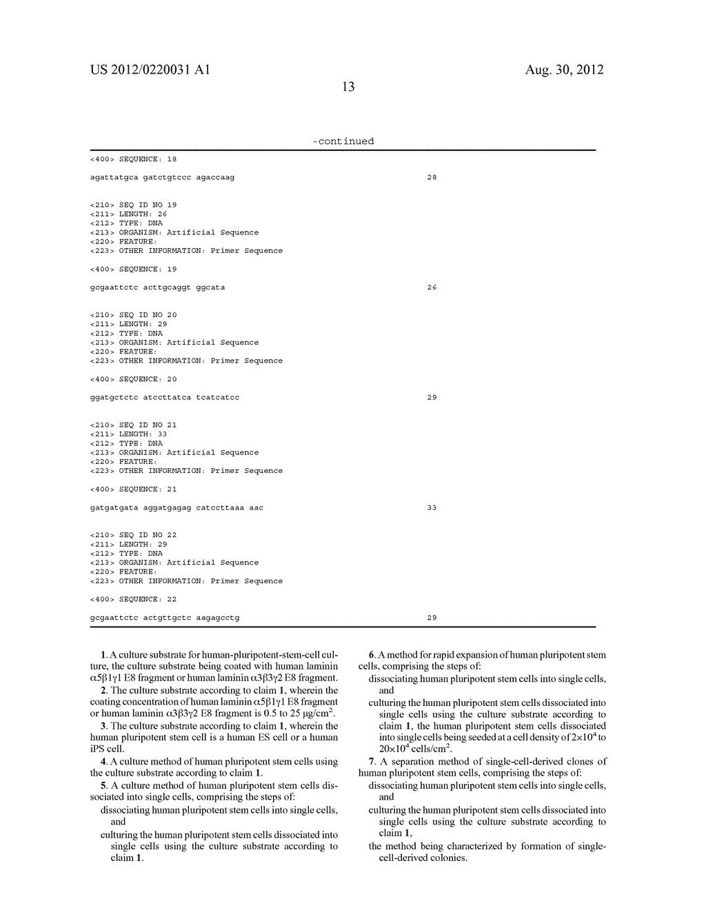 CULTURE SUBSTRATE FOR HUMAN PLURIPOTENT STEM CELLS AND USE THEREOF - diagram, schematic, and image 19