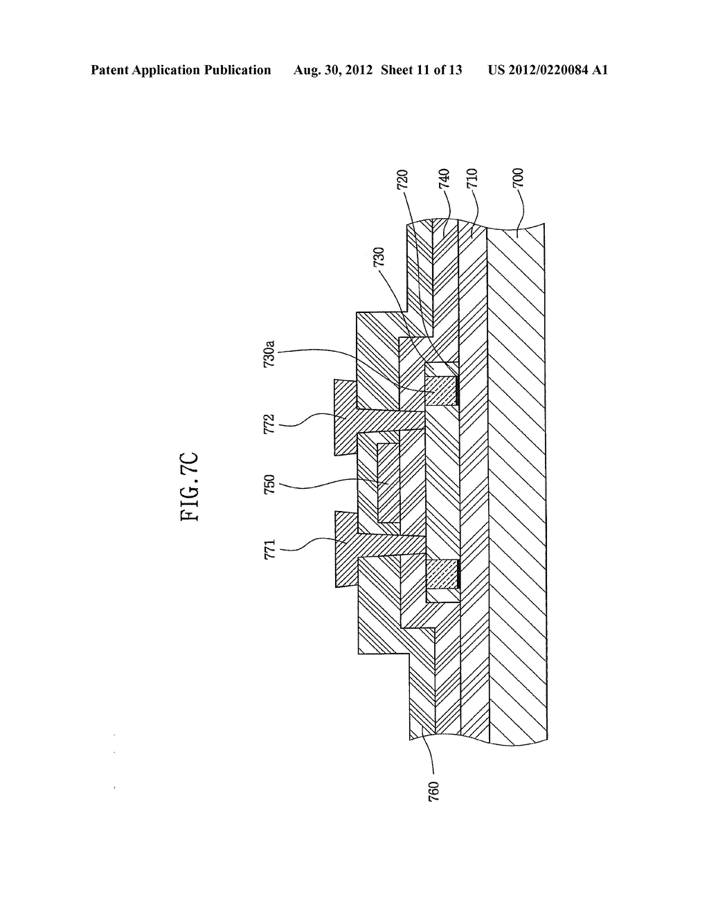 METHOD OF FABRICATING POLYCRYSTALLINE SILICON LAYER, TFT FABRICATED USING     THE SAME, METHOD OF FABRICATING TFT, AND ORGANIC LIGHT EMITTING DIODE     DISPLAY DEVICE HAVING THE SAME - diagram, schematic, and image 12