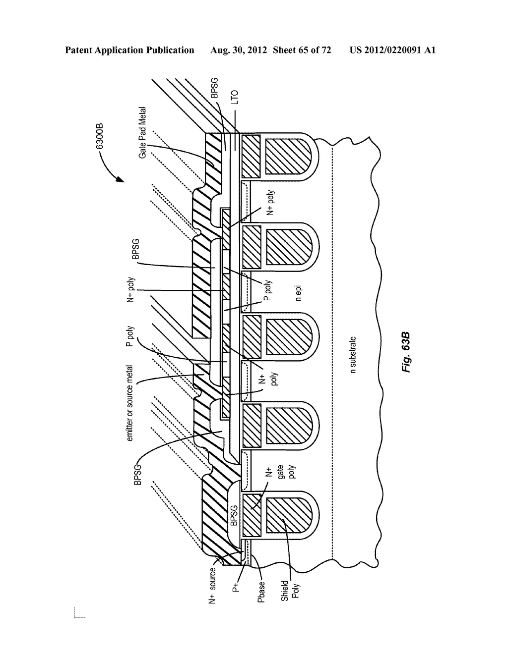 METHODS OF MAKING POWER SEMICONDUCTOR DEVICES WITH THICK BOTTOM OXIDE     LAYER - diagram, schematic, and image 66