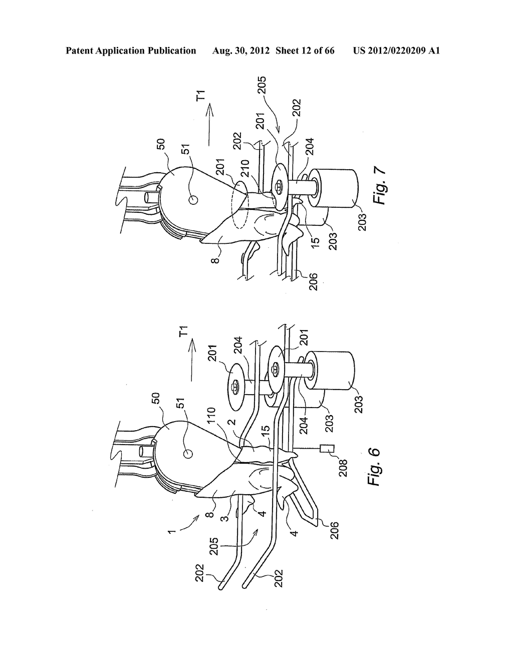 METHOD AND DEVICE FOR PROCESSING A CARCASS PART OF SLAUGHTERED POULTRY - diagram, schematic, and image 13